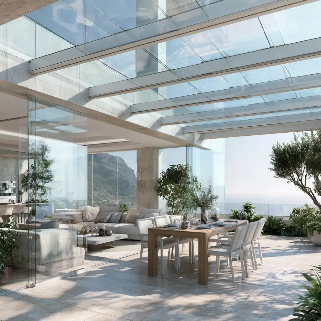 Cerramiento de patio interior en una vivienda de Salamanca